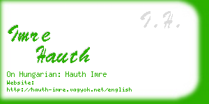 imre hauth business card